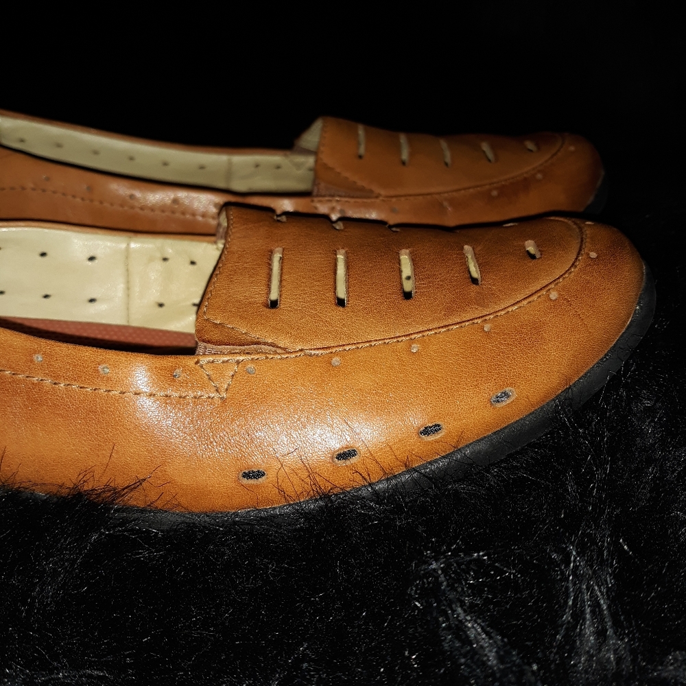 Clarks UnStructured Leather Driving Loafer SZ 10M - Picture 6 of 7